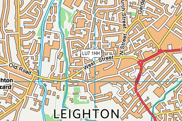 LU7 1HH map - OS VectorMap District (Ordnance Survey)