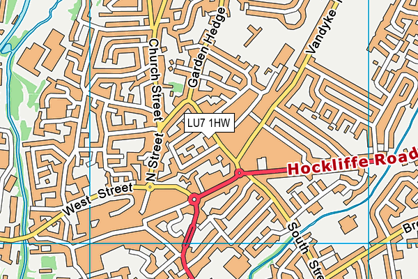 LU7 1HW map - OS VectorMap District (Ordnance Survey)