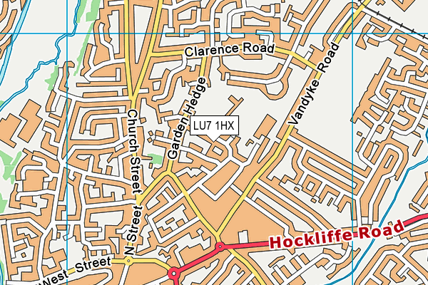 LU7 1HX map - OS VectorMap District (Ordnance Survey)
