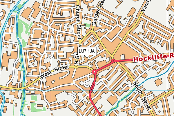 LU7 1JA map - OS VectorMap District (Ordnance Survey)