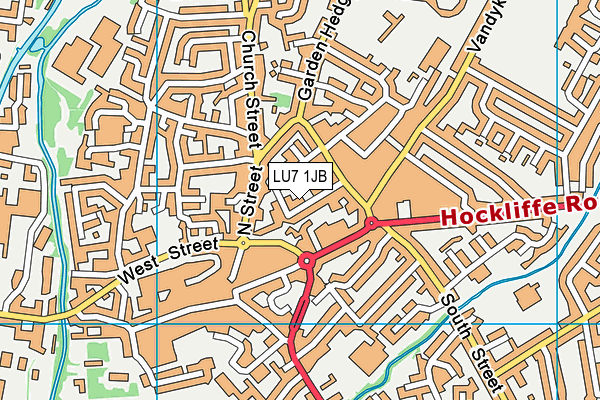 LU7 1JB map - OS VectorMap District (Ordnance Survey)