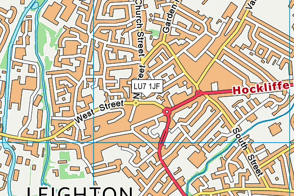 LU7 1JF map - OS VectorMap District (Ordnance Survey)