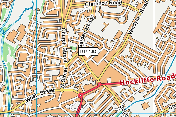 LU7 1JQ map - OS VectorMap District (Ordnance Survey)