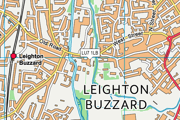 LU7 1LB map - OS VectorMap District (Ordnance Survey)