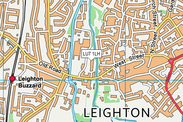 LU7 1LH map - OS VectorMap District (Ordnance Survey)