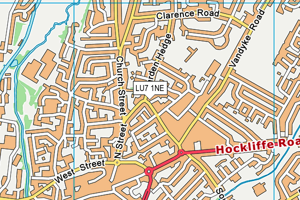 LU7 1NE map - OS VectorMap District (Ordnance Survey)
