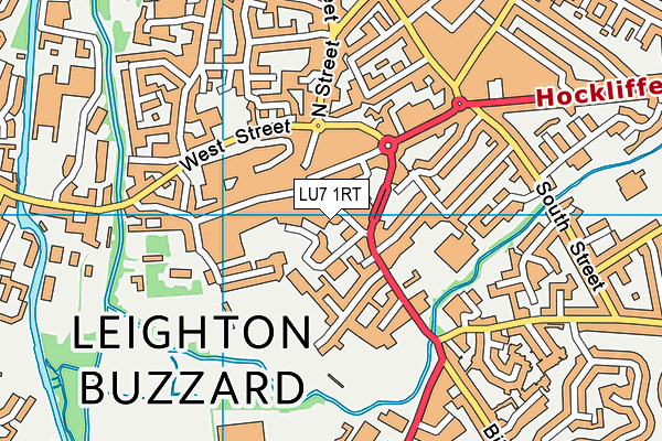 LU7 1RT map - OS VectorMap District (Ordnance Survey)