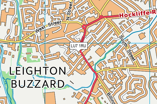 LU7 1RU map - OS VectorMap District (Ordnance Survey)