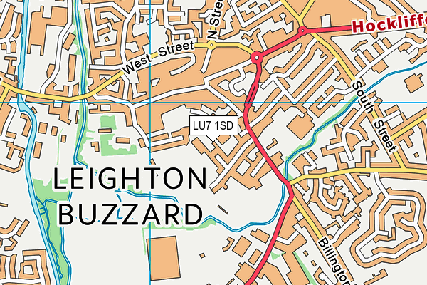 LU7 1SD map - OS VectorMap District (Ordnance Survey)