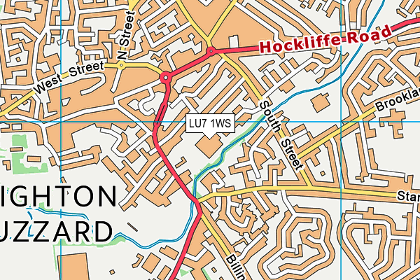 LU7 1WS map - OS VectorMap District (Ordnance Survey)