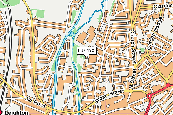 LU7 1YX map - OS VectorMap District (Ordnance Survey)