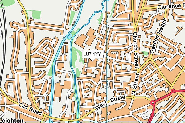 LU7 1YY map - OS VectorMap District (Ordnance Survey)