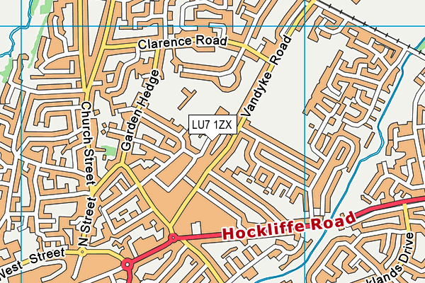 LU7 1ZX map - OS VectorMap District (Ordnance Survey)