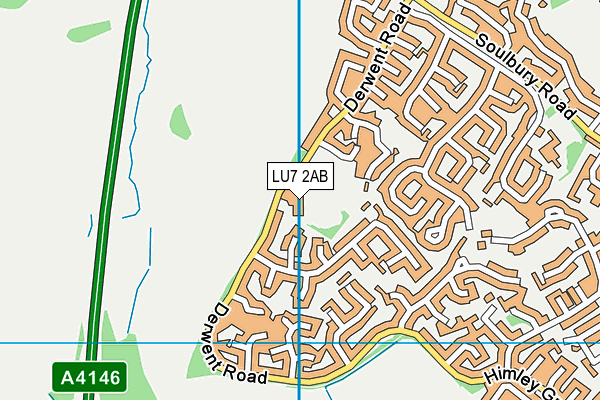 Greenleas School (Derwent Road Site) map (LU7 2AB) - OS VectorMap District (Ordnance Survey)