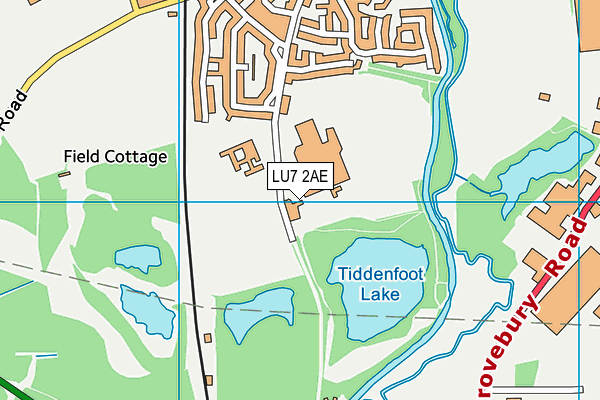 LU7 2AE map - OS VectorMap District (Ordnance Survey)