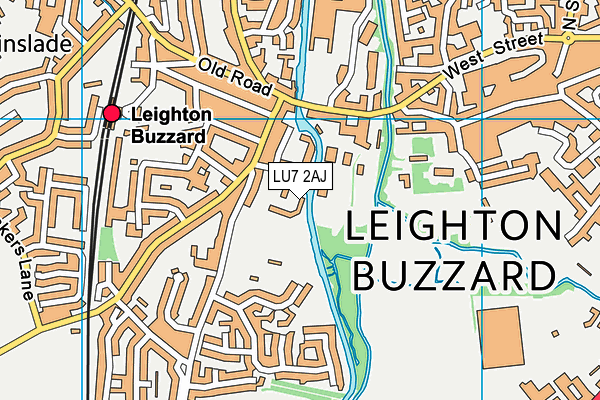 LU7 2AJ map - OS VectorMap District (Ordnance Survey)