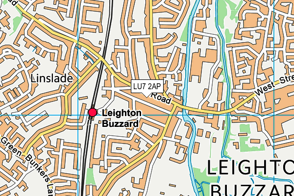 LU7 2AP map - OS VectorMap District (Ordnance Survey)