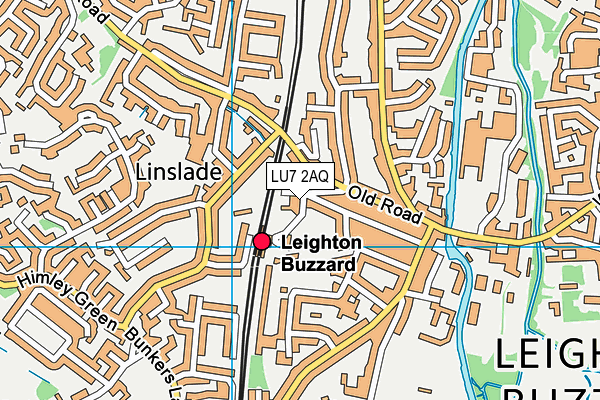 LU7 2AQ map - OS VectorMap District (Ordnance Survey)