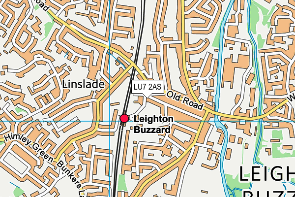 LU7 2AS map - OS VectorMap District (Ordnance Survey)