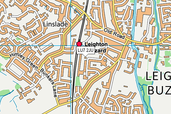 LU7 2JU map - OS VectorMap District (Ordnance Survey)