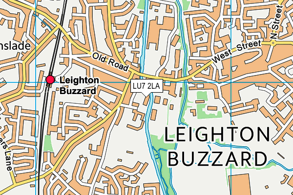 LU7 2LA map - OS VectorMap District (Ordnance Survey)