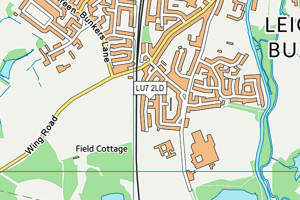 LU7 2LD map - OS VectorMap District (Ordnance Survey)