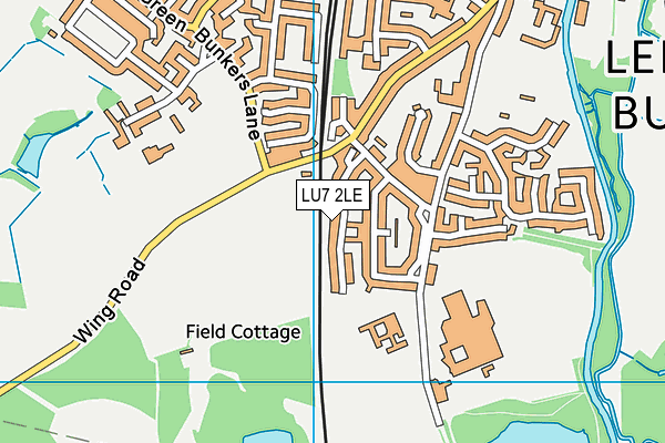 LU7 2LE map - OS VectorMap District (Ordnance Survey)