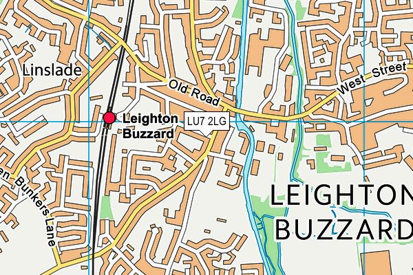 LU7 2LG map - OS VectorMap District (Ordnance Survey)