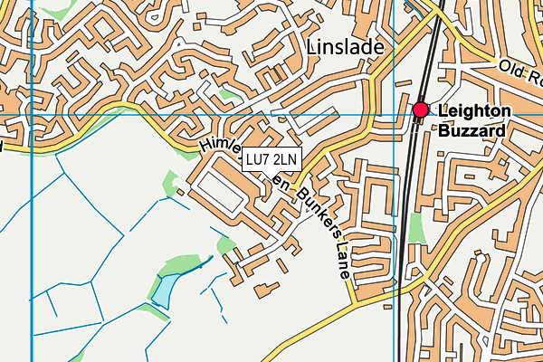 LU7 2LN map - OS VectorMap District (Ordnance Survey)