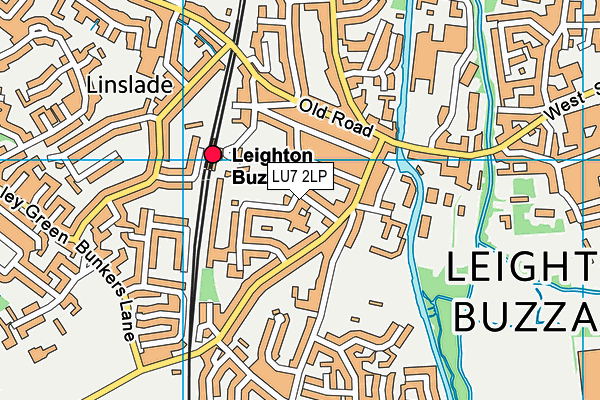 LU7 2LP map - OS VectorMap District (Ordnance Survey)