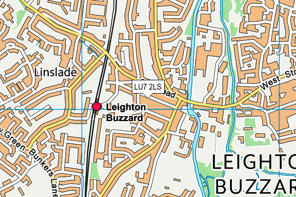 LU7 2LS map - OS VectorMap District (Ordnance Survey)