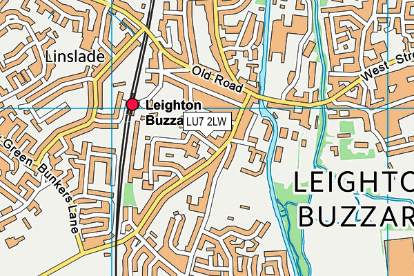 LU7 2LW map - OS VectorMap District (Ordnance Survey)