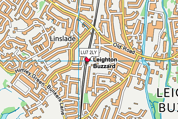 LU7 2LY map - OS VectorMap District (Ordnance Survey)