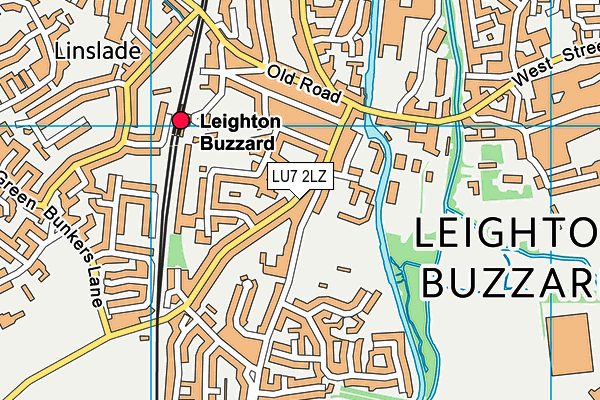 LU7 2LZ map - OS VectorMap District (Ordnance Survey)