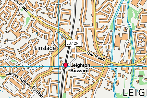 LU7 2NF map - OS VectorMap District (Ordnance Survey)