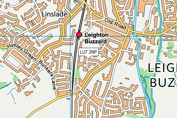 LU7 2NP map - OS VectorMap District (Ordnance Survey)
