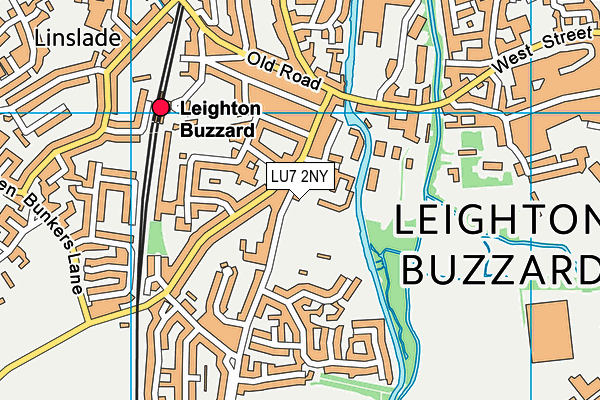 LU7 2NY map - OS VectorMap District (Ordnance Survey)