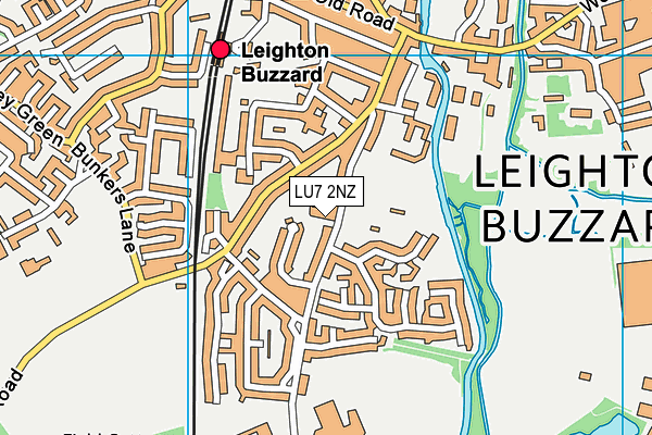 LU7 2NZ map - OS VectorMap District (Ordnance Survey)
