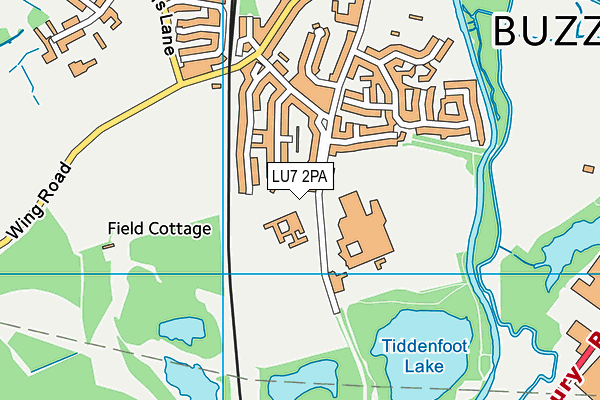 Linslade School map (LU7 2PA) - OS VectorMap District (Ordnance Survey)