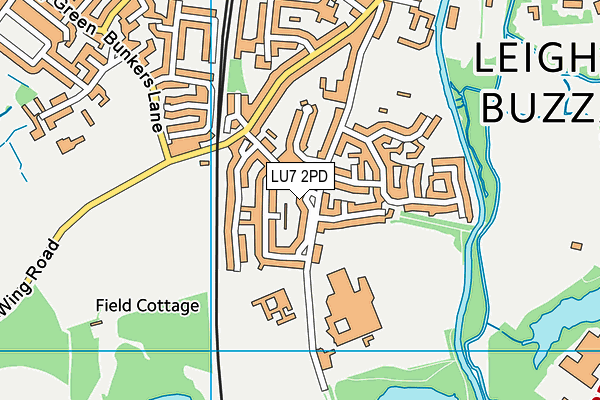 LU7 2PD map - OS VectorMap District (Ordnance Survey)