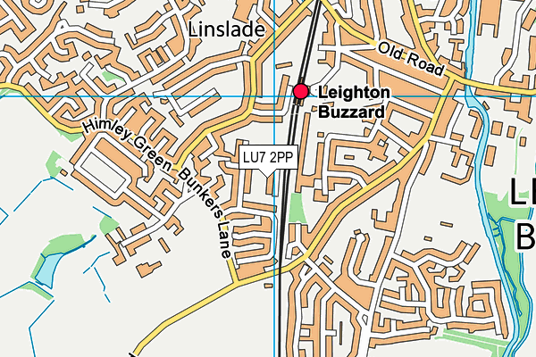 LU7 2PP map - OS VectorMap District (Ordnance Survey)