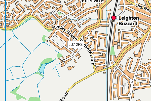 LU7 2PS map - OS VectorMap District (Ordnance Survey)