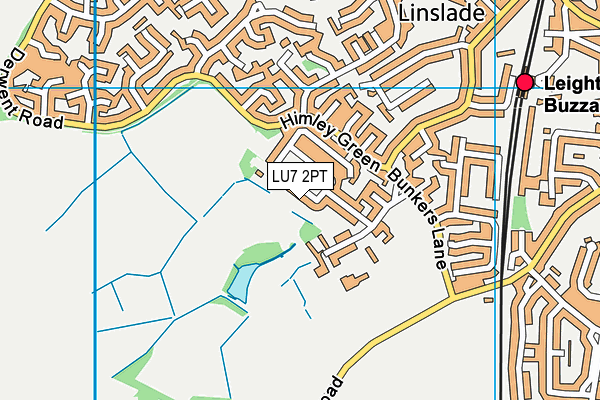 LU7 2PT map - OS VectorMap District (Ordnance Survey)