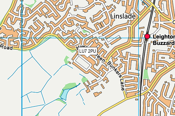 LU7 2PU map - OS VectorMap District (Ordnance Survey)