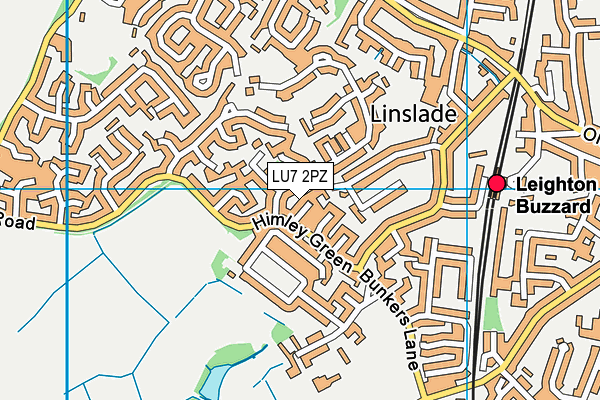 LU7 2PZ map - OS VectorMap District (Ordnance Survey)