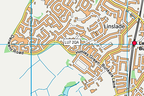 LU7 2QA map - OS VectorMap District (Ordnance Survey)