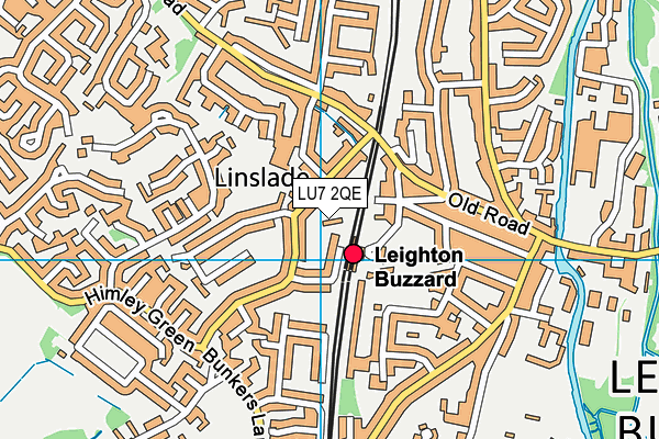 LU7 2QE map - OS VectorMap District (Ordnance Survey)