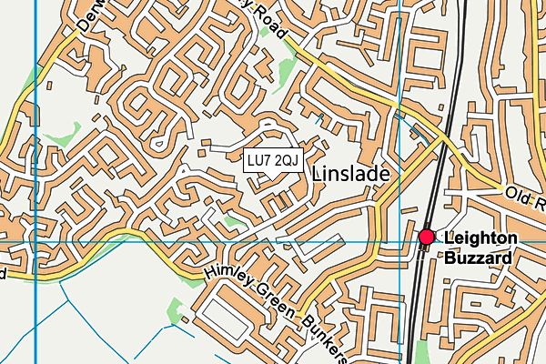 LU7 2QJ map - OS VectorMap District (Ordnance Survey)