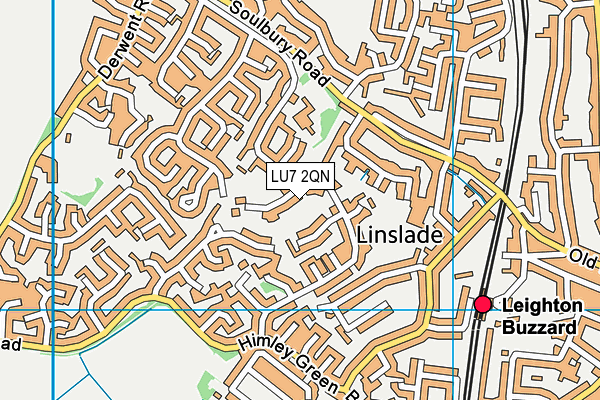 LU7 2QN map - OS VectorMap District (Ordnance Survey)