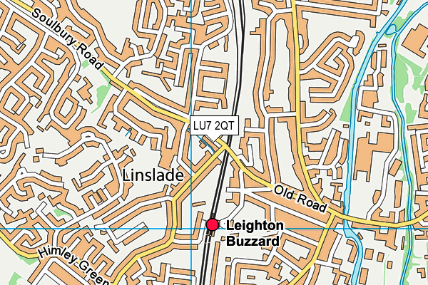 LU7 2QT map - OS VectorMap District (Ordnance Survey)